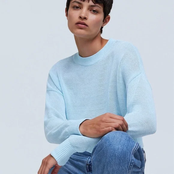 Madewell Loose-Knit Crewneck Sweater Size Small - Picture 2 of 6